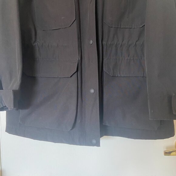 Men's Windproof Fall/Winter Penfield Parka -Black w. Plaid flannel lining - Med - Picture 3 of 14